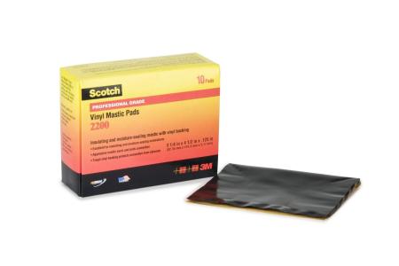 Scotch® 2200 Buthyl-Kautschuk-Platte, selbstverschweißend, Schwarz, 114 mm x 165 mm, 3.2 mm