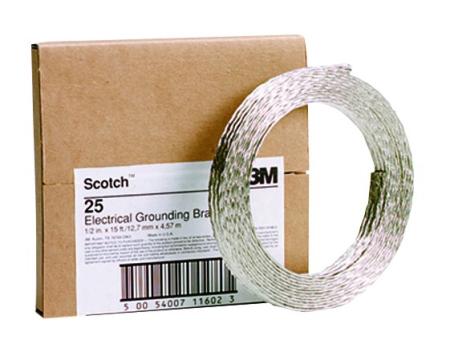 Preview: Scotch® 25 Erdungsband, Kupfer-verzinnt, 13.3 mm², 13 mm x 4.5 m x 2.38 mm
