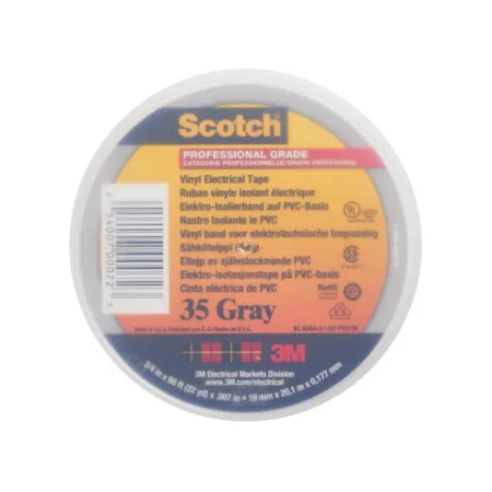 Scotch® 35 Vinyl Elektro-Isolierband, Grau, 19 mm x 20 m, 0,18 mm