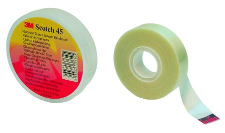 Scotch® 45 Glasfaserverstärktes Polyesterband, Transparent, 19 mm x 20 m, 0,2 mm