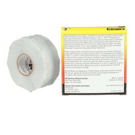 Preview: Scotch® 70 Silikon-Kautschuk-Streifen, selbstverschweißend, Hellgrau, 25 mm x 457 mm, 0.3 mm