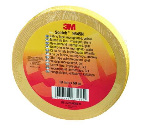 Preview: Scotch® 9545N Imprägniertes Gewebeband, Gelb, 19 mm x 50 m, 0,3 mm
