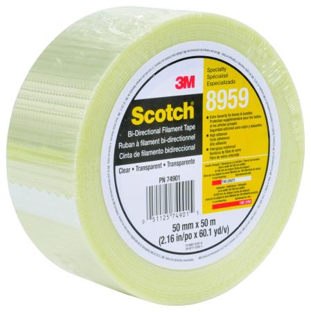 Scotch® Bidirektionales Filamentklebeband 8959, Transparent, 15 mm x 5000 m, 0.15 mm