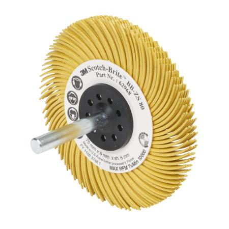 Scotch-Brite™ Bristle Disc BB-ZS mit Schaft, gelb, 76,2 mm, P80, Typ C