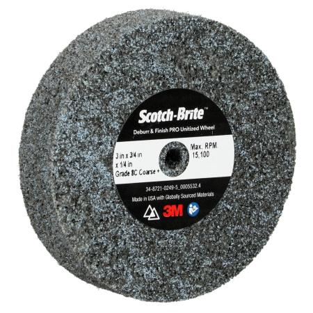 Preview: Scotch-Brite™ Deburr and Finish Pro Kompaktscheibe DP-UW, 75 mm x 19 mm x 6,35 mm, 8C CRS+