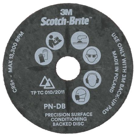 Scotch-Brite™ Langlebige Präzisions-Vliesscheibe zur Oberflächenbearbeitung, PN-DB, Coarse, 100 mm x 16 mm, 10/Carton, 40 ea/Case