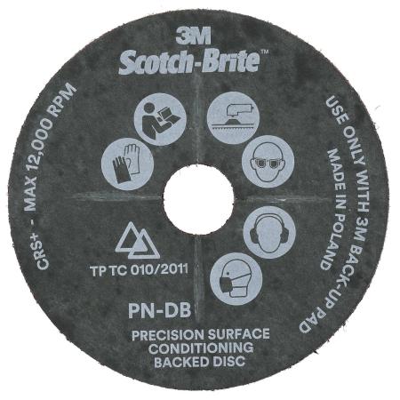 Scotch-Brite™ Langlebige Präzisions-Vliesscheibe zur Oberflächenbearbeitung, PN-DB, Coarse, 125 mm x 22.23 mm, Slotted 10/Carton, 40 ea/Case