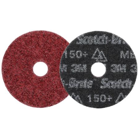 Scotch-Brite™ Präzisions-Vliesscheibe Heavy Duty, HD-DH, Medium 150+, 114.3 mm x 22.23 mm, 50 ea/Case