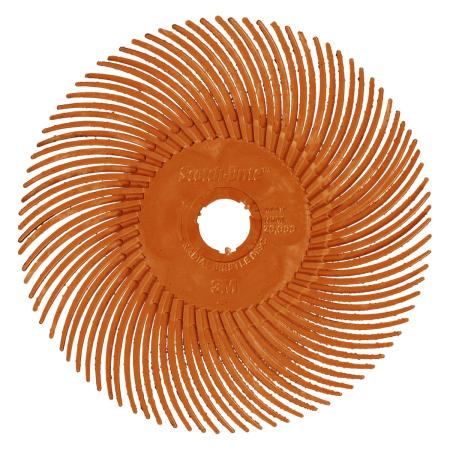 Scotch-Brite™ Precision Radial Bristle Brush, PN-RB, 80+, 2 in x 3/8 in, Type C, 40/Carton, 80 ea/Case