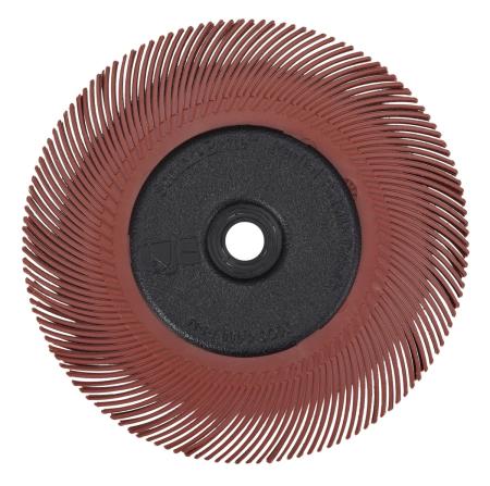 Scotch-Brite™ Radial Bristle Brush BB-ZB mit Kunststoff-Flansch, rot, 193,5 mm x 25,4 mm, P220, Typ C