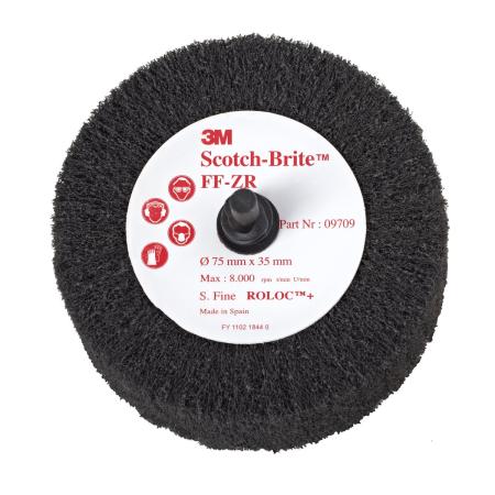 Scotch-Brite™ Roloc™ Lamellenbürste FF-ZR, grau, 75 mm x 35 mm, S FIN