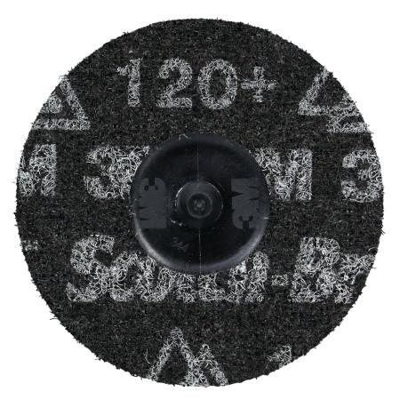 Preview: Scotch-Brite™ Roloc™ Präzisions-Vliesscheibe Heavy Duty, HD-DR, Coarse 120+, TR, 76 mm, 25/Carton, 100 ea/Case