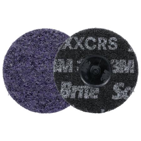 Scotch-Brite™ Roloc™ Präzisions-Vliesscheibe Heavy Duty, HD-DR, X-Extra Coarse 60+, TR, 76 mm, 25/Carton, 100 ea/Case