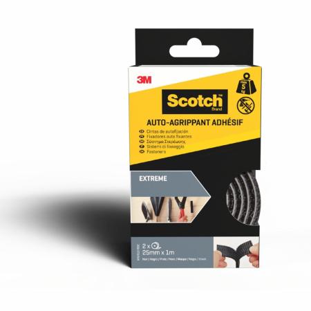 Scotch™ Extreme Klebverschluss RF6761076, Schwarz, 25 mm x 1 m, 2 Rollen/Packung