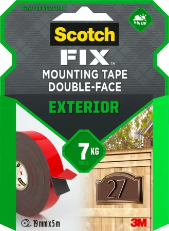 Scotch-FIX™ Doppelseitiges Außenmontageband 5412-1950-P, 19 mm x 5 m, 1 Rolle/Packung