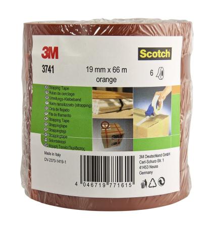 Preview: Scotch® Fixierungsklebeband 3741, Orange, 19 mm x 66 m, 0.071 mm