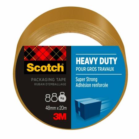 Scotch® Extra starkes Verpackungsklebeband, Braun, 48 mm x 20,3 m, 1 Roll/Packung