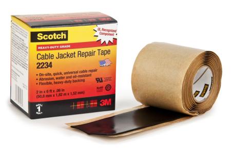 Scotch® Kabelmantelreparaturband 2234, selbstverschweißend, Schwarz, 50.8 mm x 1820 mm, 1.52 mm