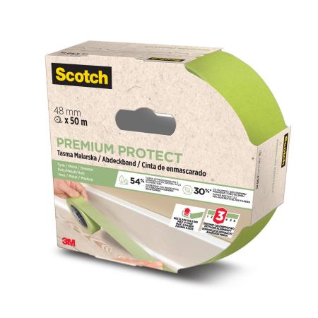 Scotch® Premium Protect Malerabdeckband, 48 mm x 50 m, 70% PEFC SGSCH-PEFC-COC-110078