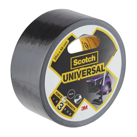Scotch® Universal Klebeband 2904, schwarz, 25 m x 48 mm, 6 STK./PACKUNG