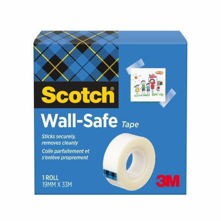 Scotch® Wall-Safe Tape im Handabroller, 19 mm x 33 m, 1 Rolle/Packung