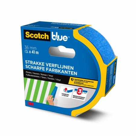ScotchBlue™ Malerabdeckband für scharfe Linien, 36 mm x 41 m, 1 Rolle/Packung, 70% PEFC SGSCH-PEFC-COC-110078