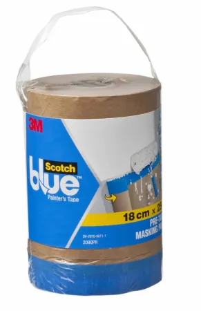 ScotchBlue™ Abdeckpapier mit Malerabdeckband 2090PR, Blau, 180 mm x 25 m, 1 Rolle/Packung