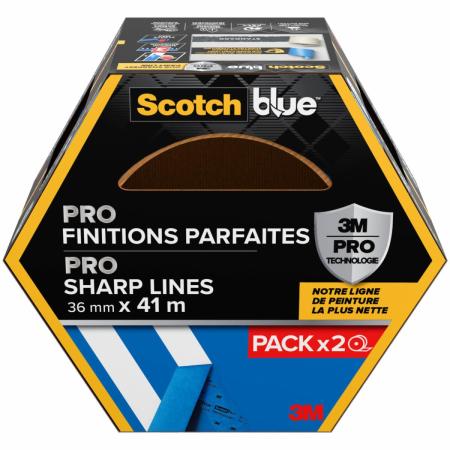 ScotchBlue™ PRO Abdeckband für scharfe Kanten, 36 mm x 41 m, 2 Rollen/Packung, 100% PEFC, SGSCH-PEFC-COC-110078