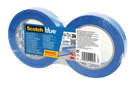 ScotchBlue™ Malerabdeckband „Multi-Surface“, 24 mm x 41 m, 2 Rollen/Packung, 70% PEFC, SGSCH-PEFC-COC-110078