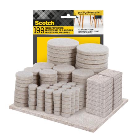 Scotch™ Beigefarbene Filzgleiter FP845-199EU, Verschiedene Größen, 199/Stück