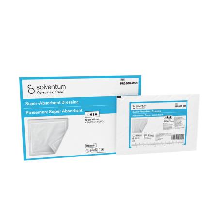 Solventum™ Kerramax Care™ Superabsorbierende Wundauflage, PRD500-050, 10 cm x 10 cm (4 IN/PO x 4 IN/PO), 10/CAR