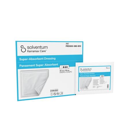 Solventum™ Kerramax Care™ Superabsorbierende Wundauflage, PRD500-380-B10, 20 cm x 30 cm (8 IN/PO x 12 IN/PO), 10/CAR