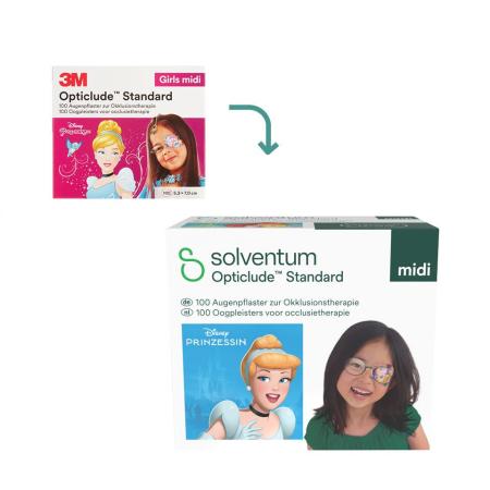 Solventum™ Opticlude™ Standard Augenpflaster zur Okklusionstherapie, 2539M D PG-100, Maxi, 5,7 cm x 8 cm, 100 Stück