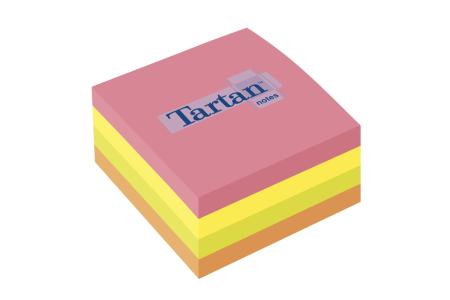 Tartan™ Notes Würfel 7676C-N, Verschiedene Neonfarben, 76 mm x 76 mm, 400 Blatt/Block, 1 Block/Packung, 100% PEFC, SGSCH-PEFC-COC-110078