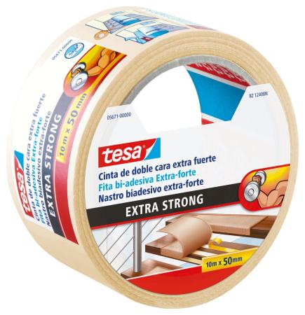 tesa® 5671 Verlegeband, extra stark klebend, 10m x 50mm, weiss-transluzent