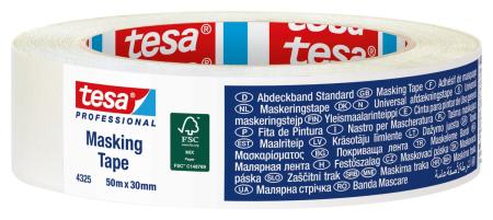 tesa® 4325 Paper Masking, 50m x 19mm, chamois