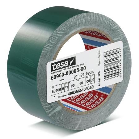 Preview: tesa® 60960 kratzfestes PET Bodenmarkierungsband, 20m x 50mm, grün