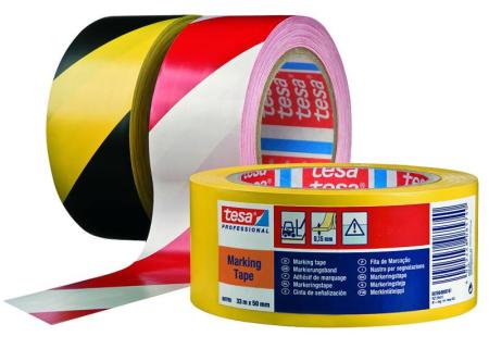tesa® Professional 60760 Markierungsband, temporär, 33m x 50mm, gelb