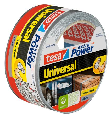 Preview: tesa® Reparaturband extra Power, silber-grau, 10m x 50mm