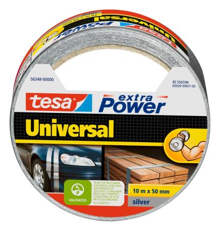 tesa® Reparaturband extra Power, silber-grau, 10m x 50mm
