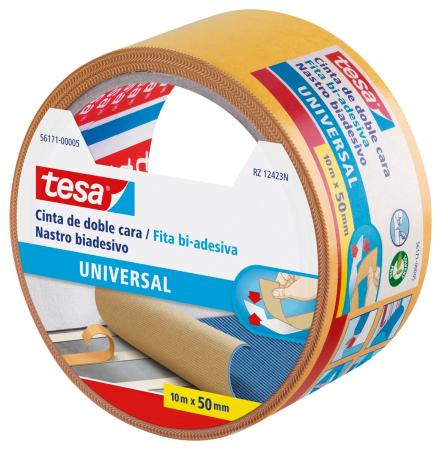 Preview: tesa® 56171 Doppelseitiges Klebeband, universal, 10m x 50mm, weiss