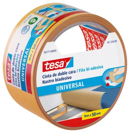 Preview: tesa® 56171 Doppelseitiges Klebeband, universal, 10m x 50mm, weiss