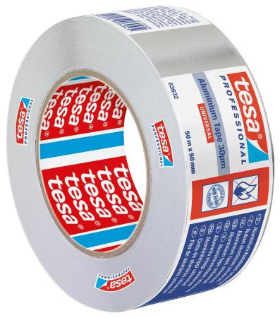 Preview: tesa® 63632 Alu mit Liner, 50m x 50mm, silber-matt