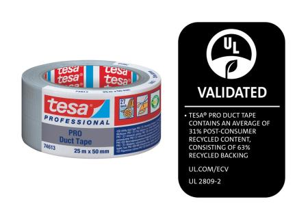Preview: tesa® 74613 ECO PRO Gewebeband 25m x 50mm, silber