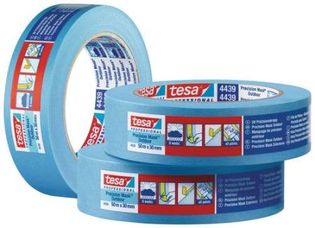 tesa Präzisionskrepp Außen 4439, 50m x 50mm, blau