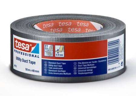 tesa duct tape 4613, 50m x 72mm, silber-matt