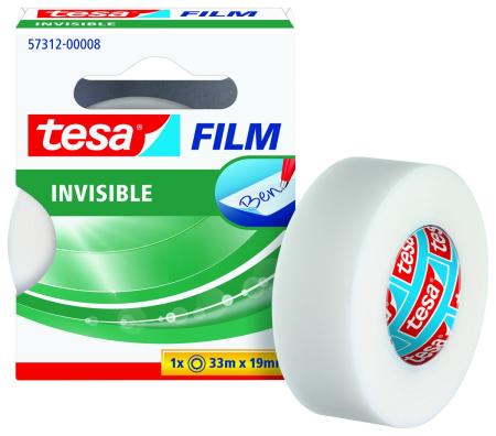 Preview: tesafilm® invisible, 33m x 19mm, weiss-matt