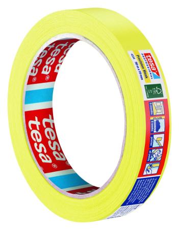 Preview: tesa® Professional 4334 Präzisionskrepp® PLUS, 50m x 19mm, gelb