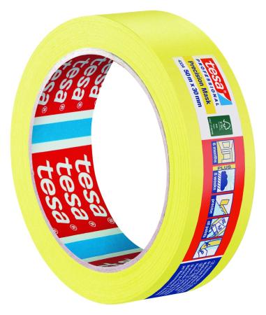 Preview: tesa® Professional 4334 Präzisionskrepp® PLUS, 50m x 30mm, gelb