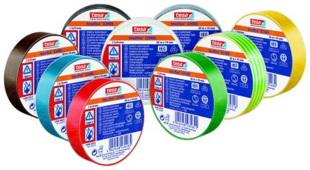 Preview: tesaflex® Professional 53988 Isolierband 7000V,10m x 15mm, grün-gelb-gestreift